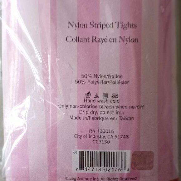 'Leg Avenue' Plus Size 3X-4X Red/black Striped/Hooped Tights NWT - Picture 4 of 5